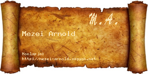 Mezei Arnold névjegykártya