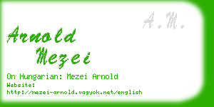 arnold mezei business card